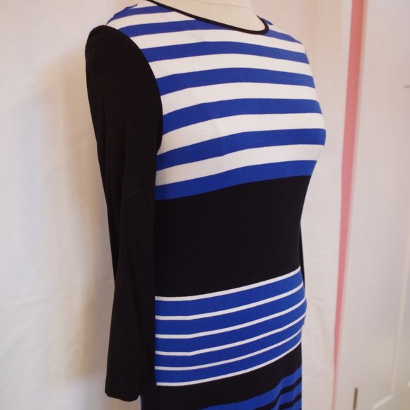 Lori M Collection Striped Jersey Dress- Sz. Sm - Picture 2 of 4